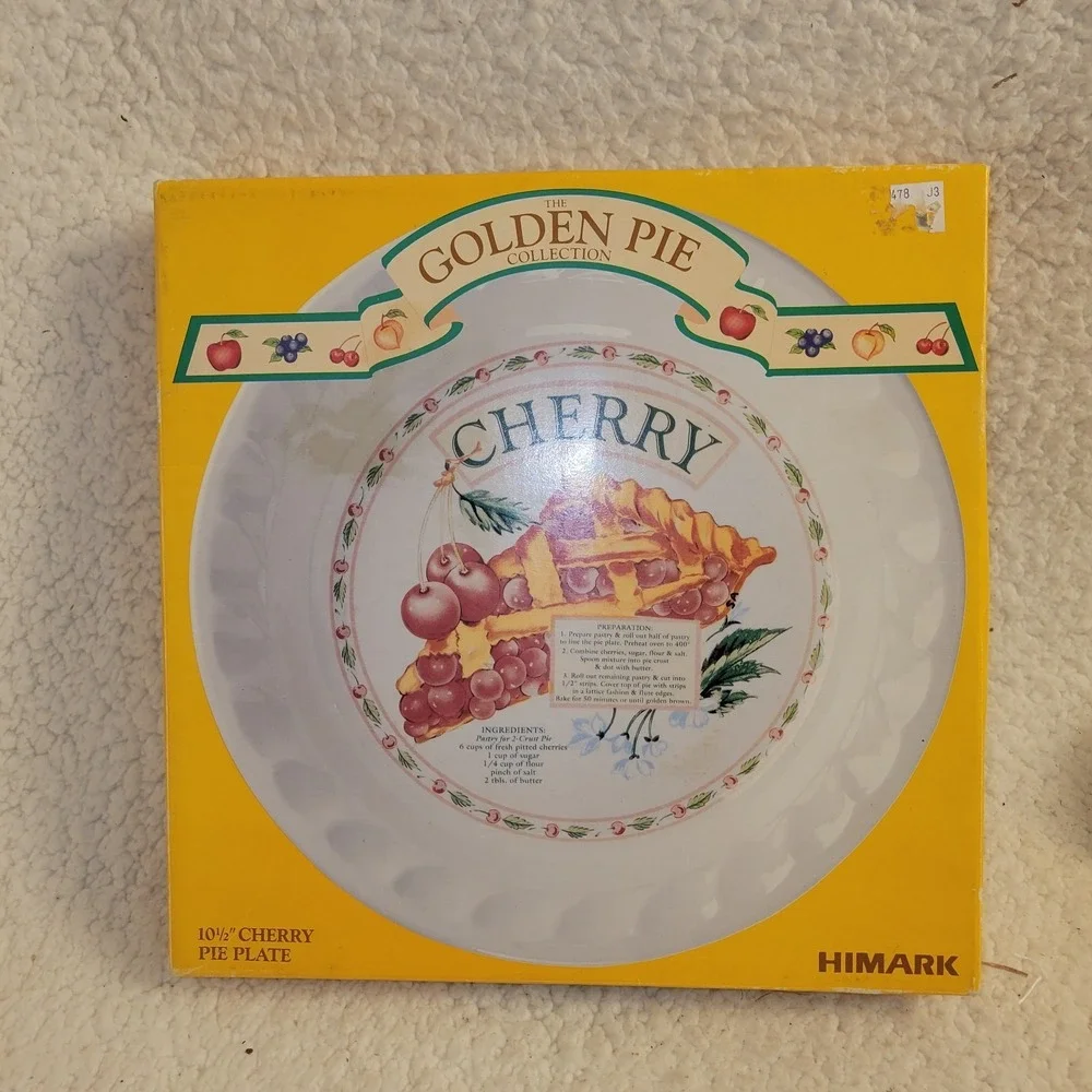 Himark Korea Golden Pie Collection Pie Plate Dish Cherry‎ Recipe